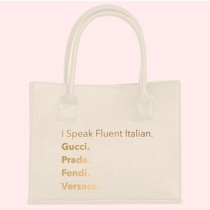 LATC ivory mini tote